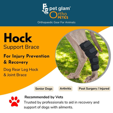 Pet Glam Dog Hock Joint Support Brace-Compression Wrap for Dogs