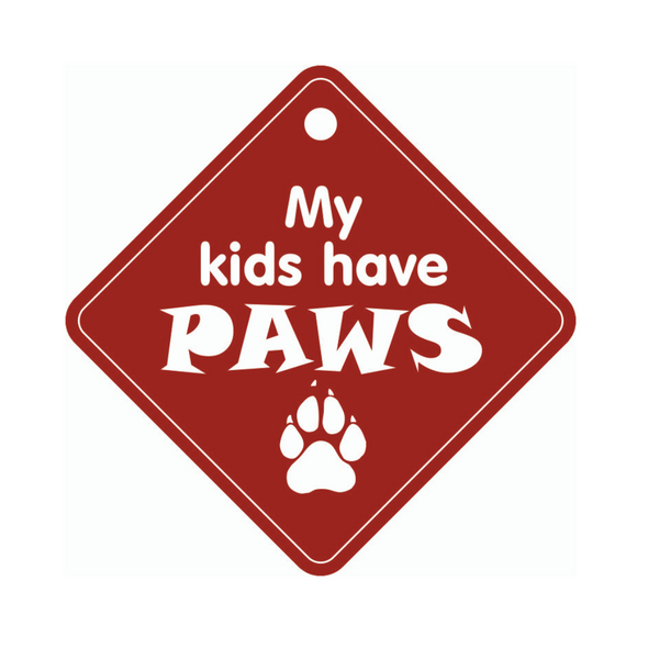 Kids Have Paws-Car Sign