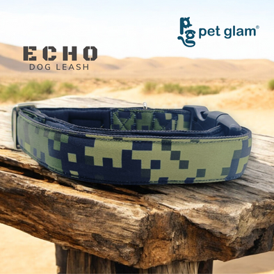 Pet Glam-ECHO Padded Dog Collar for Labs GSD Big Dogs