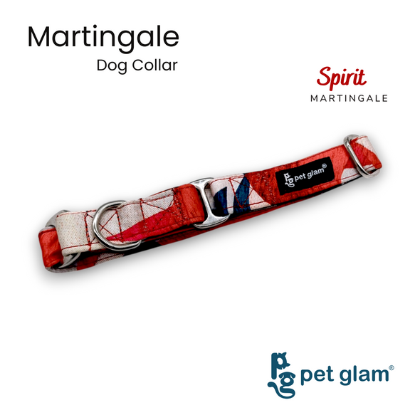 Martingale Collar for Dogs - Spirt - Semi Choke Fabric Dog Collar